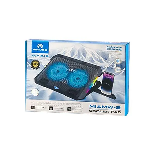 پایه خنک کننده 2 فن RGB لپ تاپ Mikuso مدل NCP-218 - تصویر محصول 4